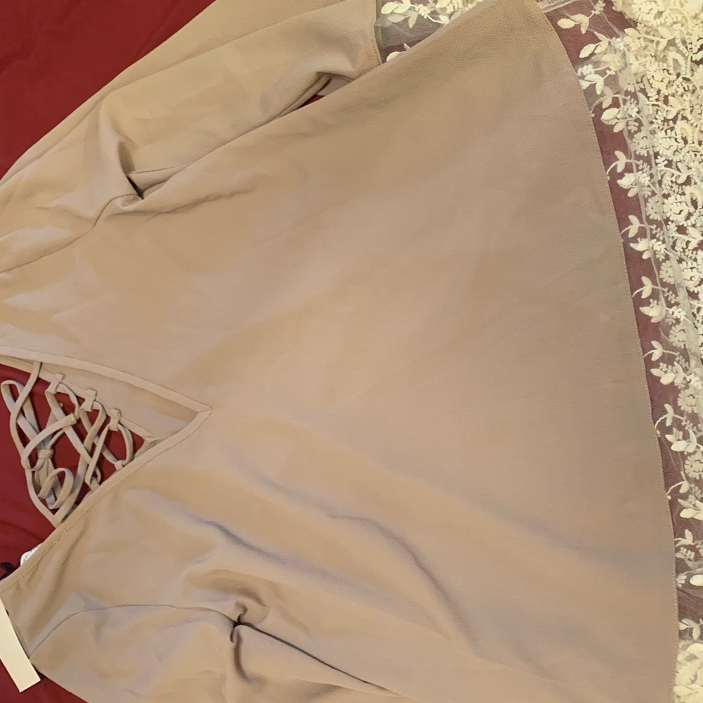 Long sleeve dressy lace top